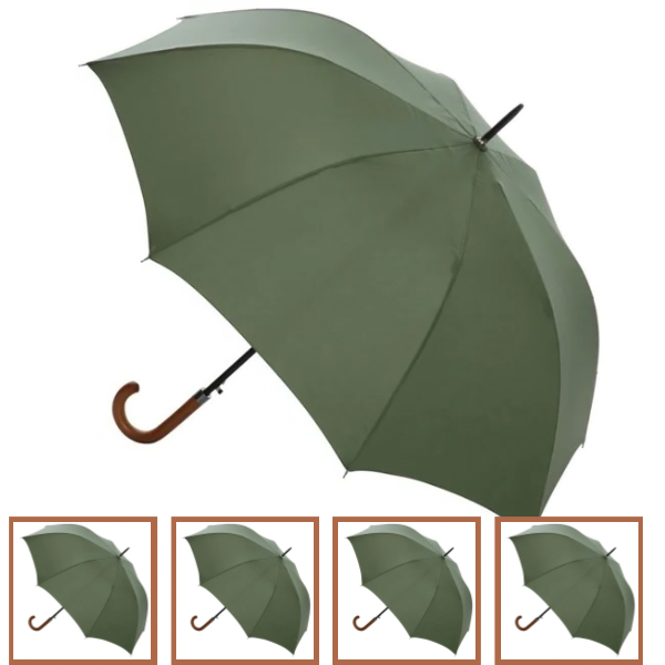 Set of 5 Large Green Escorting Umbrellas - Style No.80